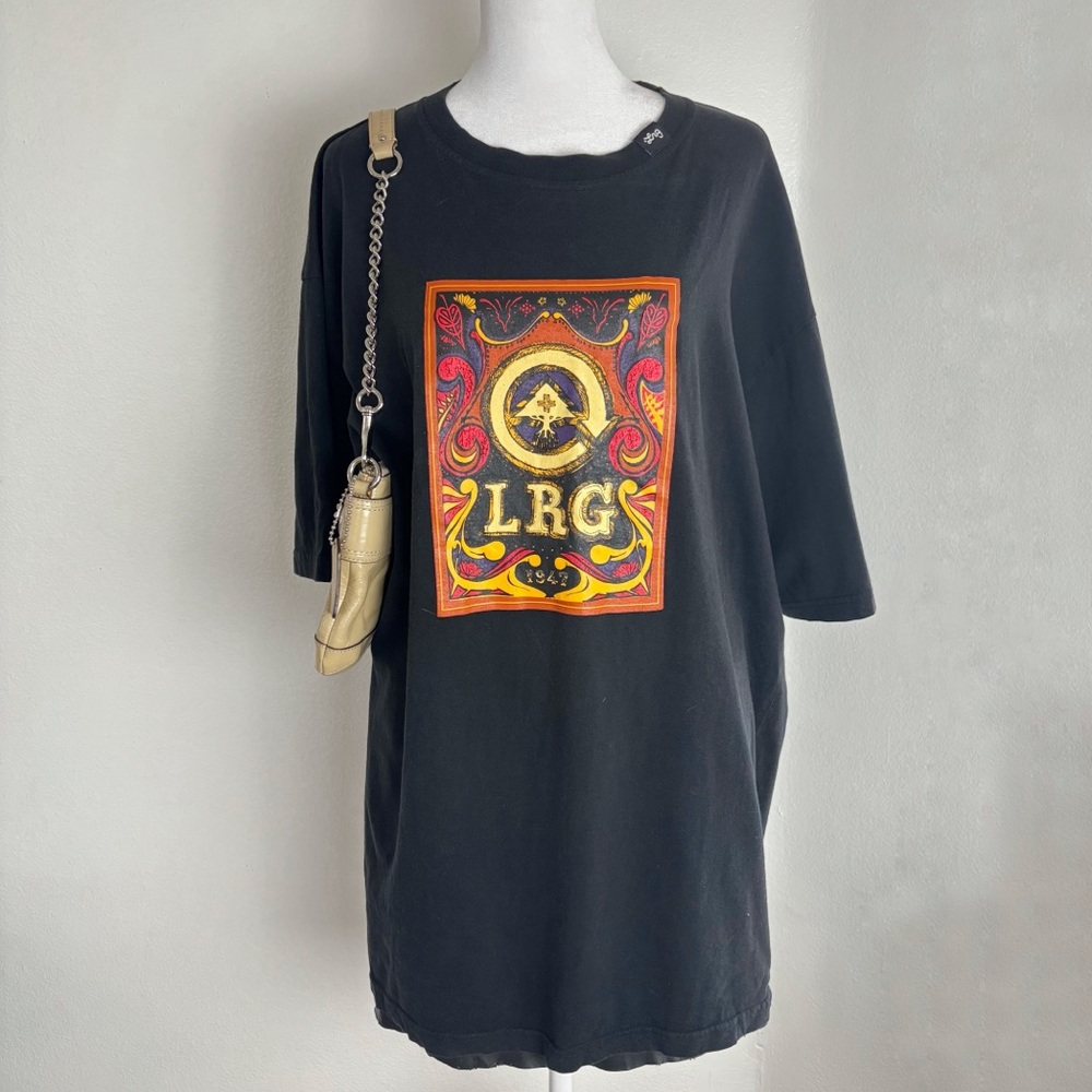 LRG Black Graphic T-Shirt — XL — Oversized Streetwear